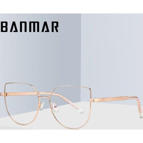BANMAR Anti Blue Light Glasses Women Men Anti Eye Strain Radiation Blocking Irregular Metal Frame Lunette Lumiere Bleue