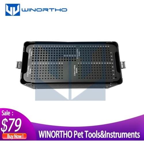 Orthopedic screw box veterinary pet instrument tray pin Small Animal Orthopaedic Tray with Screw Rack