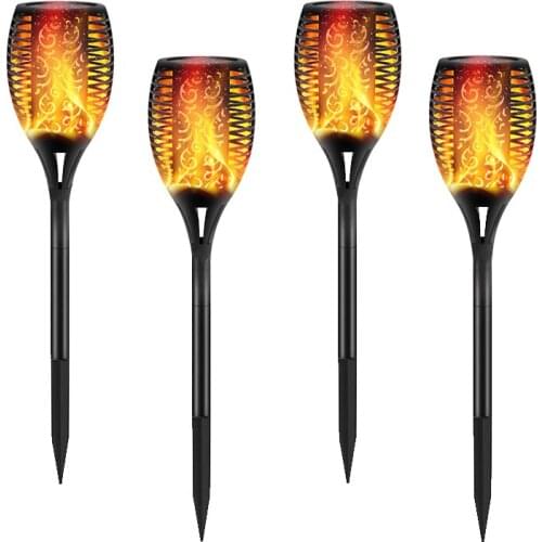 Solar flame light home garden lawn light outdoor waterproof villa landscape street light dark automatically turn on night light