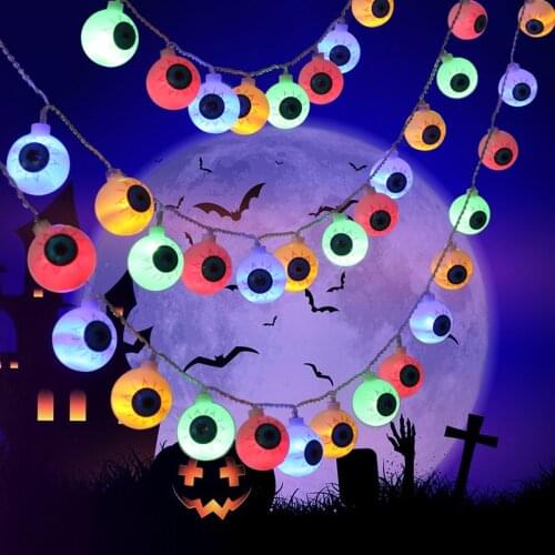 LED Lantern Ghost Festival Decoration Light String Ghost Eyeball Battery Light Halloween Horror Eyeball Atmosphere Arrangement