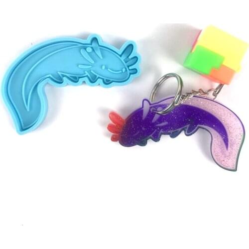 1PC Giant Salamander Keychain Resin Molds Animal Pendant Mold Silicone Moulds for DIY Epoxy Resin Jewelry Making Tools