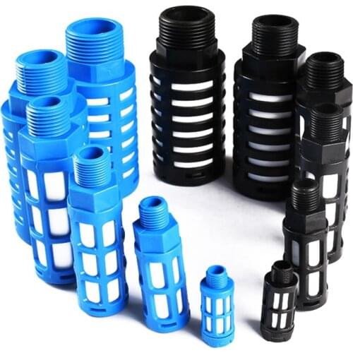 10PCS Pneumatic Plastic Muffler Solenoid Valve Exhaust Silencer Noise Reduce Filter 1/8" 1/4" 3/8" 1/2" Male Thread