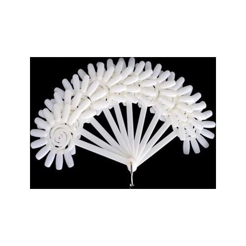 10Pcs colour display Polish Display Fan Practice Tool Board Nails Tools Makeup White/Transparent 120 color nail color swatches