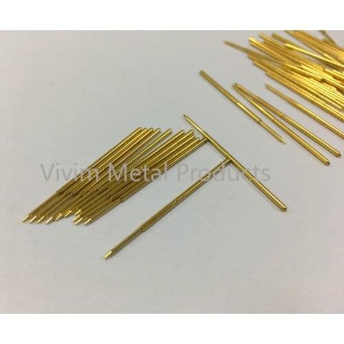 100/ PCS PAL75-B1 Durable Brass Spring Test Probe Household Metal Spring Test Probe Sleeve Length 33.35mm Spring Test Probe