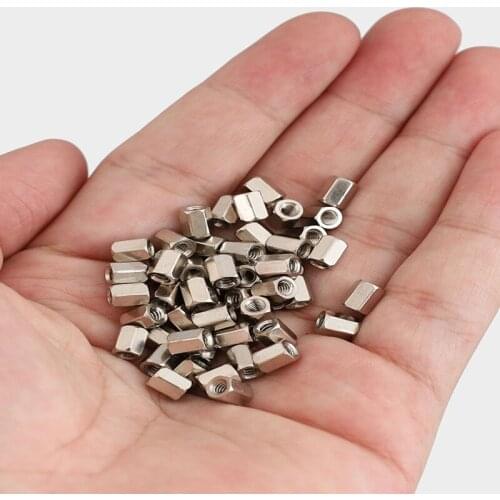 50pcs British double copper post American 4-40unc thickened nut RS232 VGA DB serial parallel computer screw