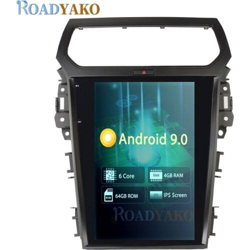 12.1'' Vertical Screen Tesla style Car Radio Multimedia Player Stereo Android For Ford Explorer 2016-2019 Autoradio Head Unit