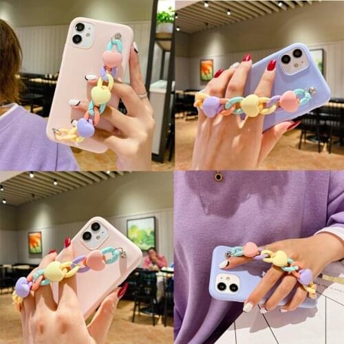 Cute Love Heart Bracelet Cover For Huawei P SMART S Y8P Y7 Y9 Y5 Y6 PRO prime 2018 2019 Nova 2 2i Mate 9 10 20 lite 5 Soft Case