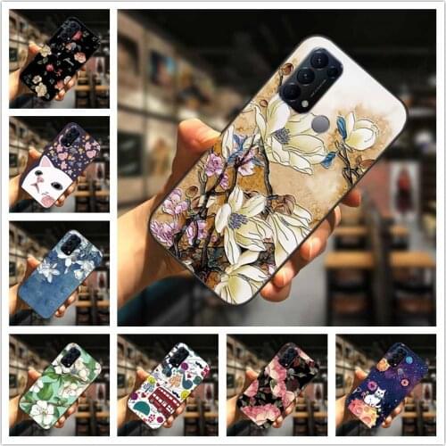 For Oppo Reno5 A Case 3D Blossom Emboss Silicone Phone Cover for OPPO Reno 5A Cases Reno5A 5 A Soft Relief Coque Flower Funda