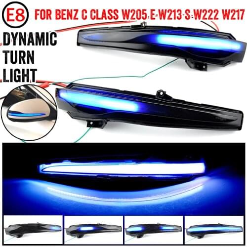 Dynamic Turn Signal Blinker Sequential Side Mirror Indicator Light For Mercedes Benz C E S GLC W205 X253 W213 W222 V-Class W447