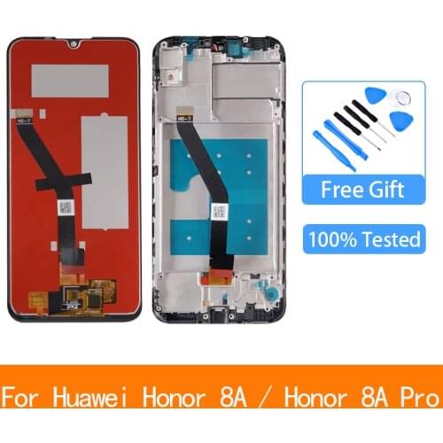 6.09'' Black LCD Touch Screen For Huawei Honor 8A Pro Honor 8A Display JAT- L29 LX3 LX1 LCD Screen Assembly Digitizer With Frame
