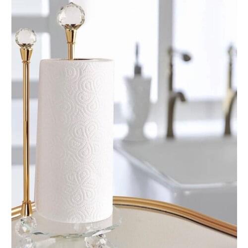 Multipurpose Decorative Bathroom Paper Towel Holder Crystal Stone Holder Kitchen Table Accessory Handcraft Quality Glass