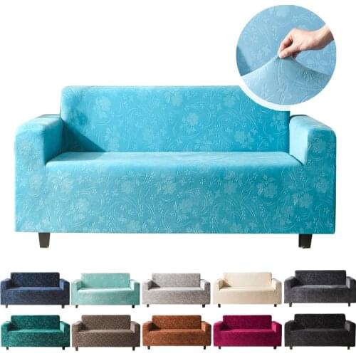 Crystal velvet sofa cover modern thick sofa covers for living room universal sofa slipcovers luxurious sofa chaise cover lounge