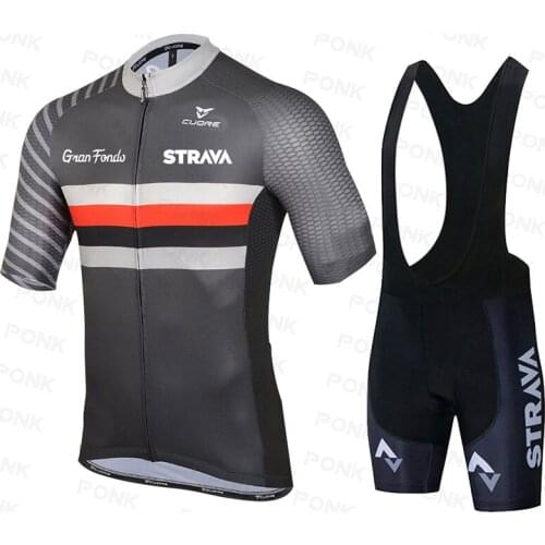 Team STRAVA Pro Cycling Jersey Set 2021 Mens Bicycle Clothing Riding Bike Clothes Short Sleeve Sports Cycling Set Ropa Ciclismo
