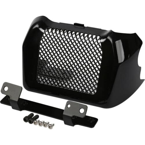 Motorcycle Black / Chrome Oil Cooler Cover Trim Mounting Kit For Harley Road King Street Glide 17-18 FLHX FLHXS 2017-2018