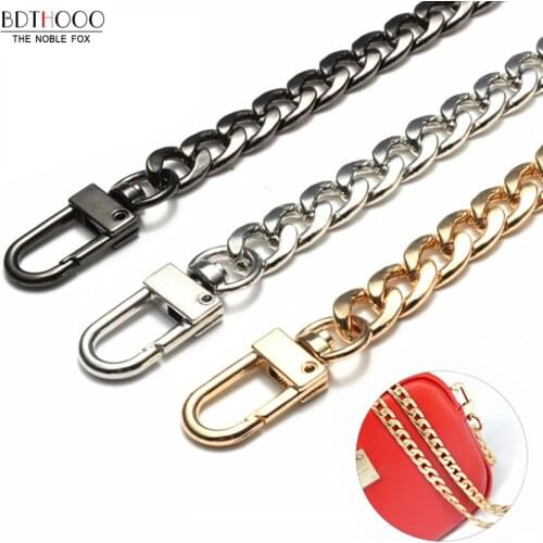 Free Shipping 120cm DIY Metal Chain For Bag Strap Purse Chain Bags Straps for Crossbody Handbag Handles Bag Parts & Accessories