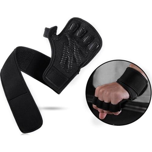 Half Finger Gym Fitness Gloves Hand Palm Protector with Wrist Wrap Support Crossfit Workout Power Weight Lifting gym gloves