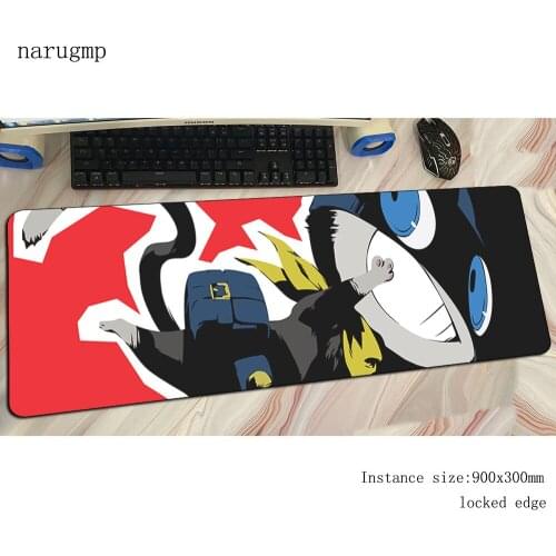 Persona 5 pad mouse 900x300 computer gamer mouse pad Natural Rubber padmouse big cute mousepad ergonomic gadget office desk mats