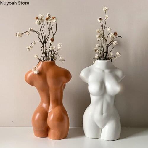 Sexy Art Body Vase Modern Dried Flower Flower Arrangement Accessories European Creative Crafts/living Room Home Decoration