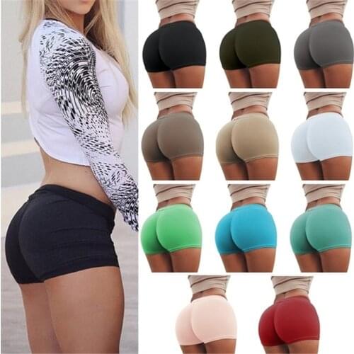 2021 Summer New Shorts Workout Sportwear Women High Waist Hip Lifting Shorts Workout Stretch Gym Bottoms Boxer Women Femme