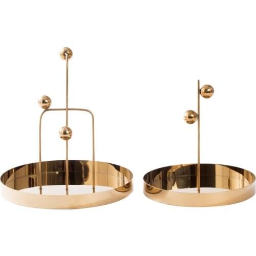 Modern Minimalist Metal Oval Jewelry Rack Tray Decoration Soft Decoration