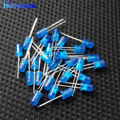 100Pcs 5V LED 5MM BLUE COLOR BLUE LIGHT Super Bright