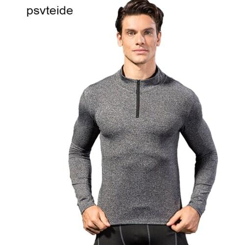 Training jacket men Compression Jacket Sports Zipper Mens sports Jersey Compression Fitness sweater Exercise Shirt Men Rashguard