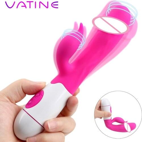 VATINE 30 Speed Double Vibration Realistic Penis Clitoris Stimulator Female Masturbator G Spot Dildo Vibrator Sex Toys For Women