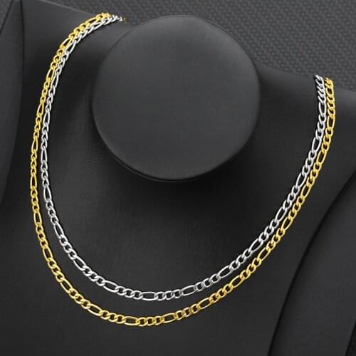 2020 Fashion Classic Figaro Chain Necklace Women Stainless Steel Long Chain Necklace Men Jewelry Best Friends Gifts