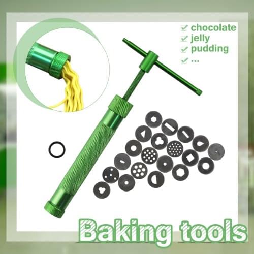 21 Pcs Clay Extruder Stainless Steel Crowded Mud Machine Polymer Craft Tool Cake Fondant Sculpture Decorating Tool Set Dropship