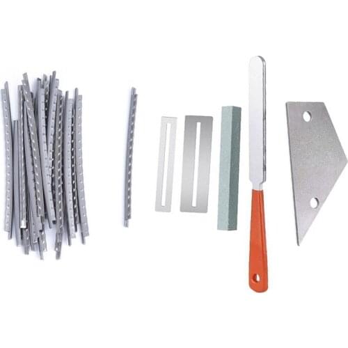 25 Pcs Accessories: 20 Pcs Acoustic Guitar Fret Wire Fretwire Set 2mm & 5 Pcs Guitar Fret Crowning File Leveling Tool