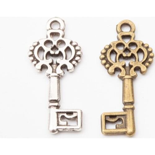 30pcs fashion Jewelry key charm pendant for Necklace making 5718
