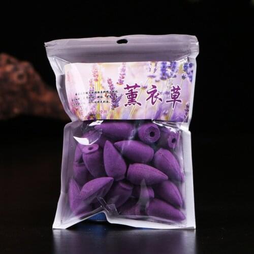 45Pcs/pack Natural Cones Aromatherapy Tower Incense Tea Smoke Reflux Sandalwood Fresh Air Fragrance Insence Supplies Lavender