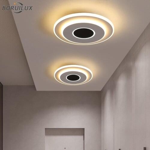 Acrylic Dimmable New Modern LED Ceiling Lights For Living Study Room Bedroom Corridor Aisle Loft Lamps Home Lighting AC 90-260V