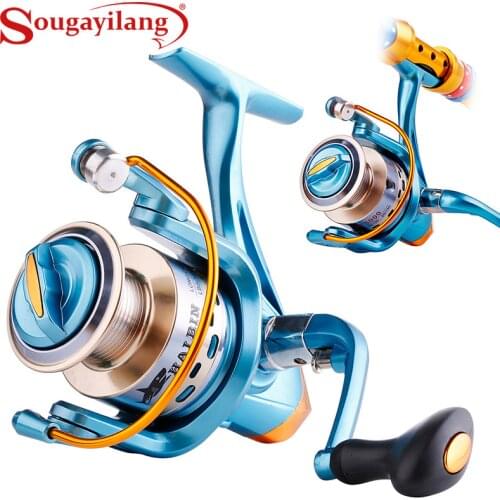 Sougayilang High Quality All-metal Spinning Aluminum Spool Fishing Reel 5.5:1 Gear Ratio 11+1BB High Hardness Max 6.4kg