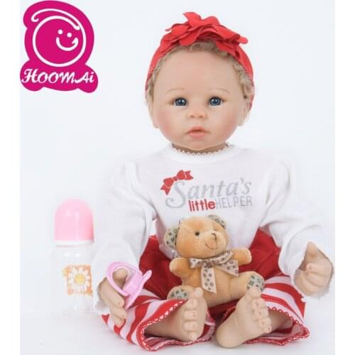 45CM Exclusive Bebe Reborn Doll Soft Silicone Cotton Body 18" Lifelike Realistic Baby Toy Lovely Doll For Kids Christmas Gifts