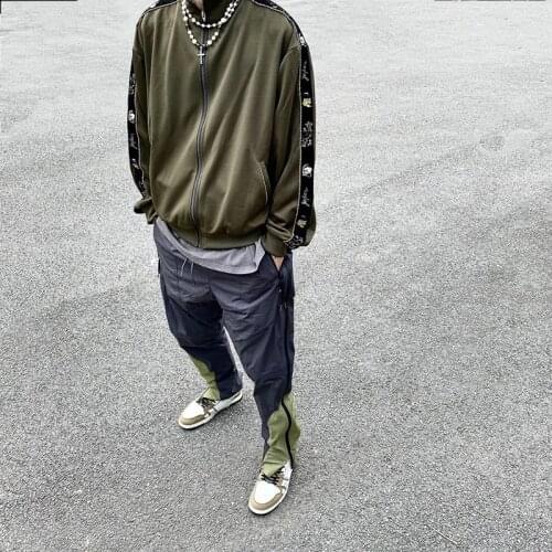 Kapital Jacket Side Gold Thread Embroidery Army Green Zip Jacket Men Women 21ss Kapital Sports Jacket Suit