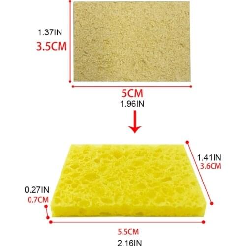 Square Replacement Soldering Iron Sponge Welding Solder Tip Cleaning Pads for Soldering Residue Cleaning 875F