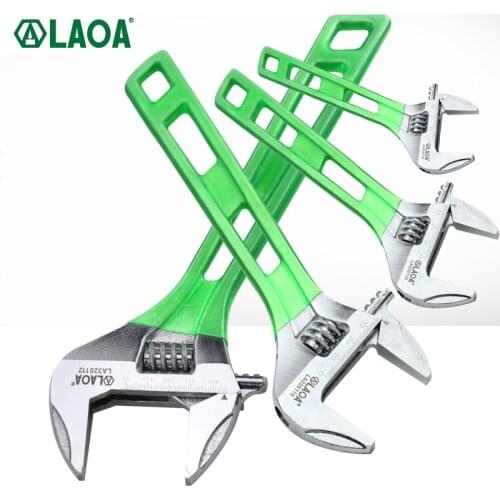 LAOA 4 PCS Large Opening Adjustable Monkey Wrench Bathroom Light Pipe Spanner 6 8 10 12 inch Plumbing Repair Hand Multi Tool