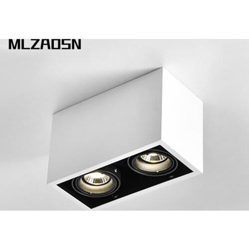 MLZAOSN Double Heads Downlights COB6W 8W 10W Black White Metal LED Bulbs For The Living Room Aisle Bedroom 110V-240V
