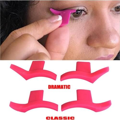 MOONBIFFY New 1Pair Cat Eye Eyeliner Stamp Eyeshadow Cosmetic Easy To Makeup Wing Style Tools Eye Liner Stamping Stencil Tools