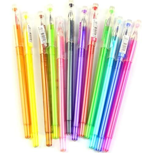 12 Packs Color Ink Pens Set 0.5mm Tip Range Colour Pen Kit for Colouring Books Draw Write
