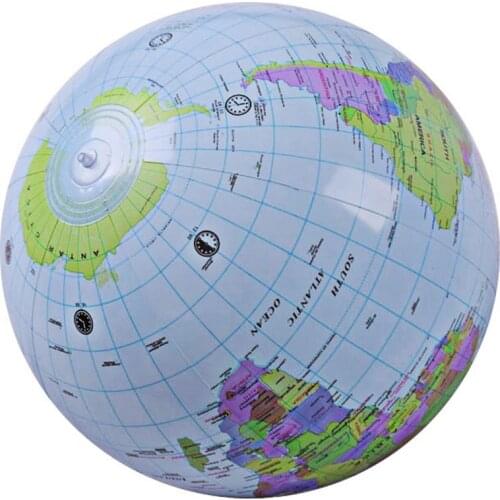 28cm Inflatable PVC World Globe Earth Map Teach Education Geography Toy Map Balloon Beach Ball Beach Halloween Gift