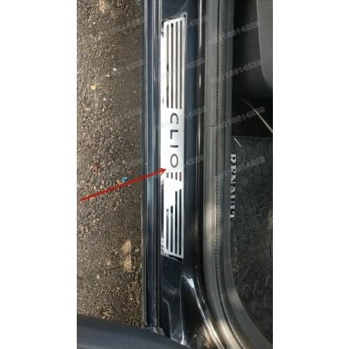 For Renault CLIO IV CLIO4 2012 2013 2014 2015 2016 2017 2018 2019 Stainless Steel Scuff Plate Door Sill decorative cover