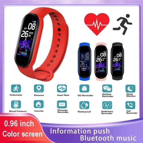 Original M5 smart watch smart bracelet sports fitness tracker pedometer heart rate blood pressure monitor bluetooth bracelet
