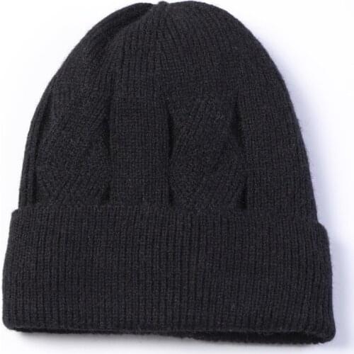 Autumn and winter new style mens plus velvet thick cable knitting warm hood woolen cycling ear protection cap