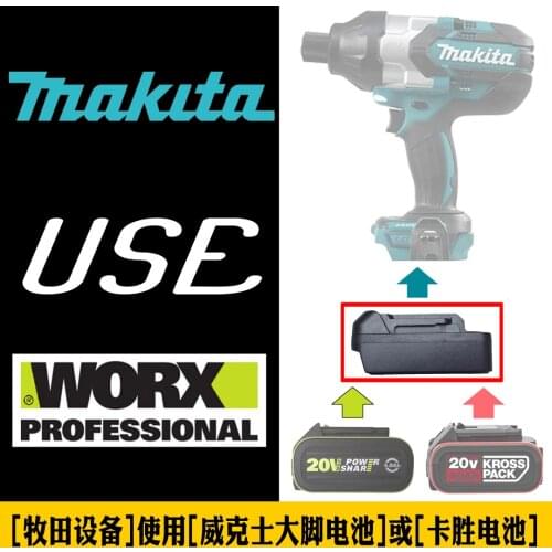 Converter adapter for makita 18V li-ion battery convert for 5pin Green worx 20V power tool use