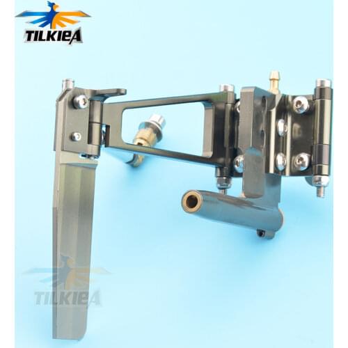 RC Boat Flexible Shaft Bracket Rudder Aluminum Strut Rudder For 4.76mm 3/16" Flexible Axle Methanol Gasoline Electric Boat