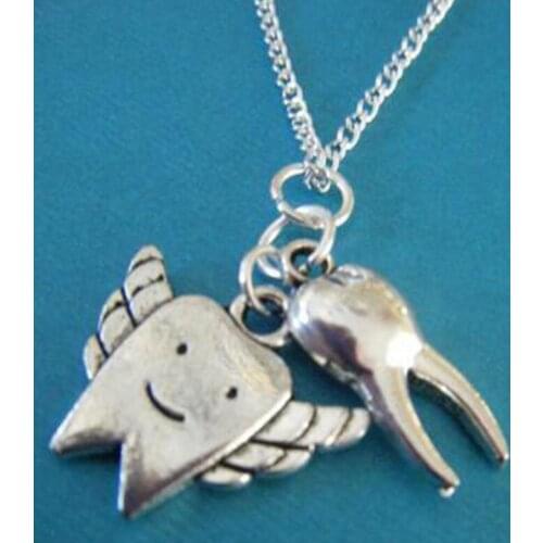 Handmade Fashion Summer Style Necklace!Cute Teeth Charms Vintage Tooth Fairy Pendants Necklace For Women&Men Jewelry Gift