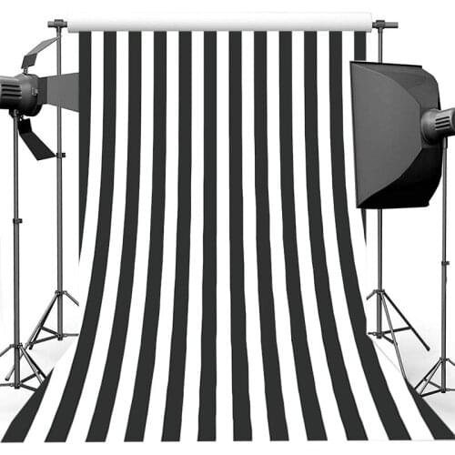 Thin vinyl Black and White Stripes Background for Photography Birthday Wedding Photography Backdrops For Photo Studio