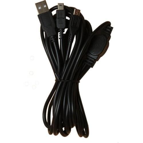100pcs 3.5M 2 in 1 USB Charging Cable Gaming usb Charger for ps3 For PS4 handle wireless game controller